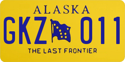 AK license plate GKZ011