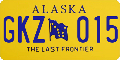 AK license plate GKZ015