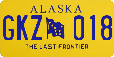 AK license plate GKZ018