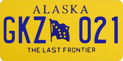 AK license plate GKZ021