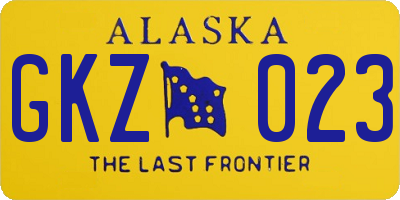 AK license plate GKZ023
