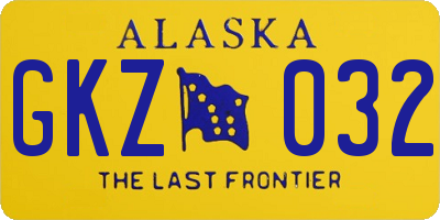 AK license plate GKZ032