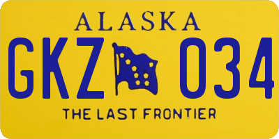 AK license plate GKZ034