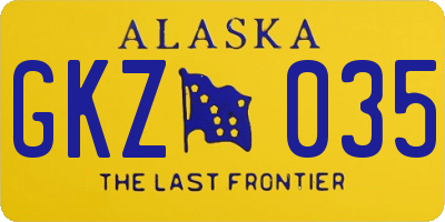AK license plate GKZ035