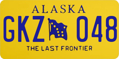 AK license plate GKZ048