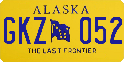 AK license plate GKZ052
