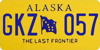 AK license plate GKZ057