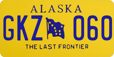 AK license plate GKZ060