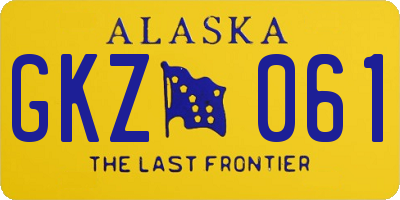AK license plate GKZ061