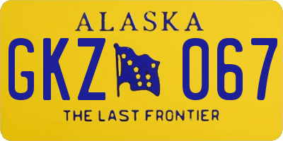 AK license plate GKZ067
