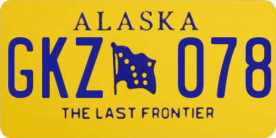AK license plate GKZ078