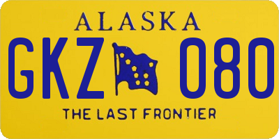 AK license plate GKZ080
