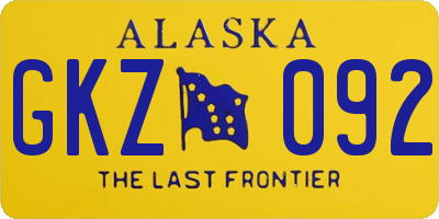 AK license plate GKZ092