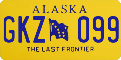 AK license plate GKZ099