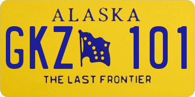 AK license plate GKZ101