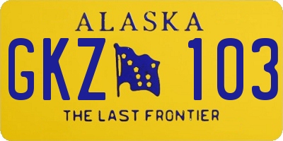 AK license plate GKZ103