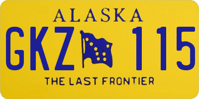 AK license plate GKZ115