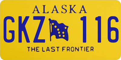 AK license plate GKZ116