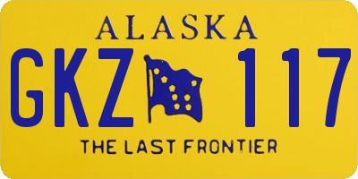 AK license plate GKZ117