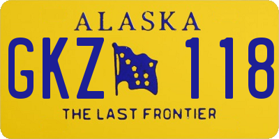 AK license plate GKZ118
