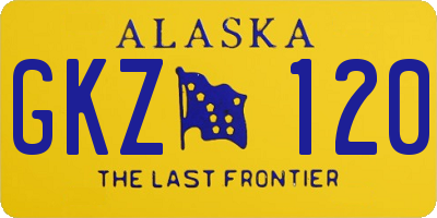 AK license plate GKZ120