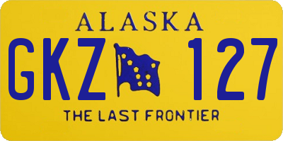 AK license plate GKZ127