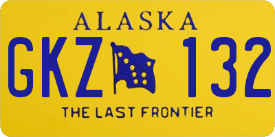 AK license plate GKZ132