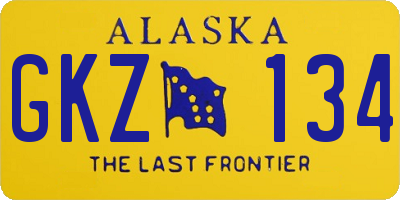 AK license plate GKZ134