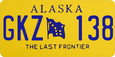 AK license plate GKZ138