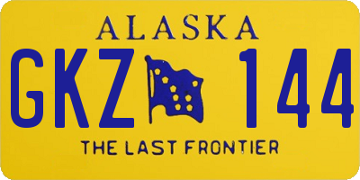 AK license plate GKZ144