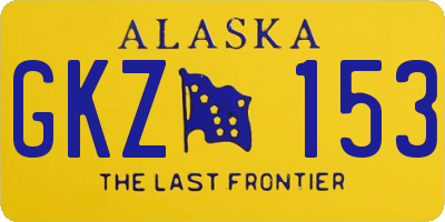 AK license plate GKZ153