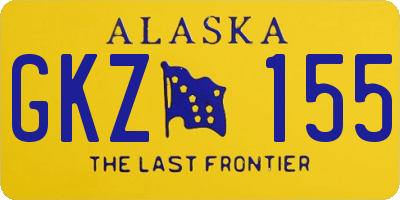 AK license plate GKZ155