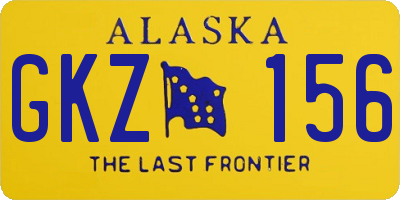 AK license plate GKZ156