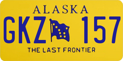AK license plate GKZ157