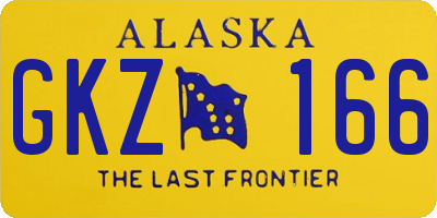 AK license plate GKZ166