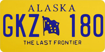 AK license plate GKZ180