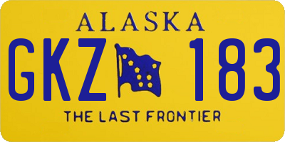 AK license plate GKZ183