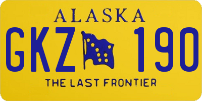 AK license plate GKZ190