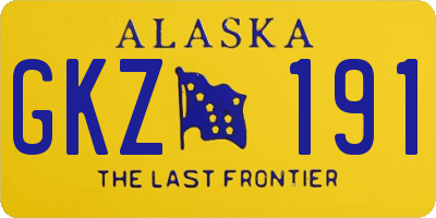AK license plate GKZ191