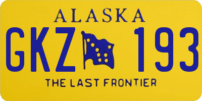 AK license plate GKZ193