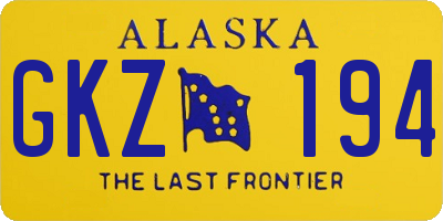 AK license plate GKZ194