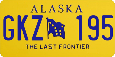 AK license plate GKZ195