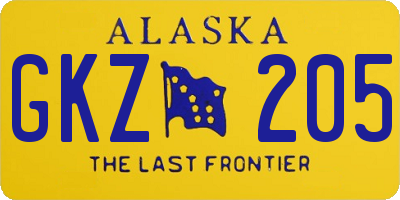AK license plate GKZ205