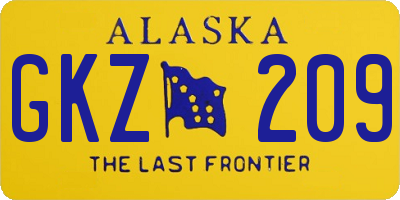 AK license plate GKZ209
