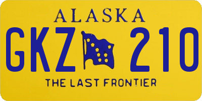 AK license plate GKZ210