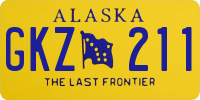 AK license plate GKZ211