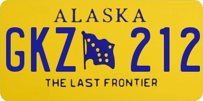 AK license plate GKZ212