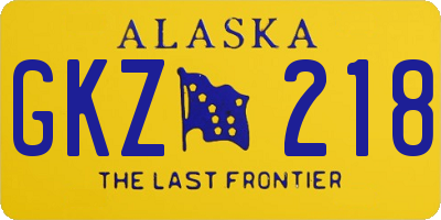 AK license plate GKZ218