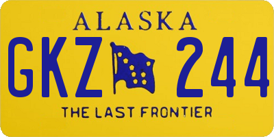 AK license plate GKZ244