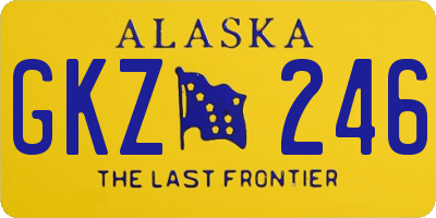 AK license plate GKZ246